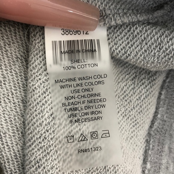 Court & Rowe Gray Embroidered French Terry Top - Picture 7 of 7